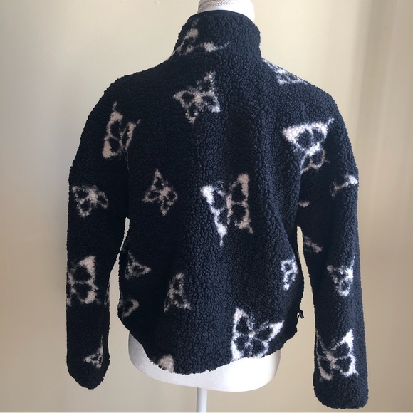 SALE 🚨 Wild Fable Sherpa Jacket NWT Black Butterfly Print - XS - Picture 5 of 10